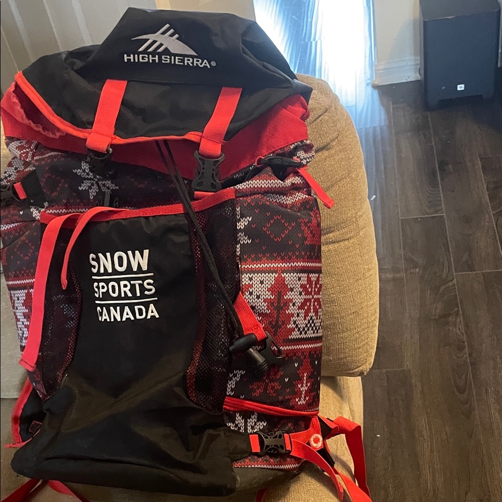 Stylish Red and Black Men's Backpack